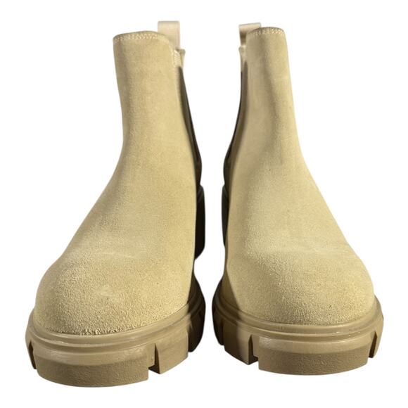 Steve Madden Howler Lug Sole Chelsea Boots Tan Suede Women’s 8.5 Chunky Platform - Picture 2 of 8